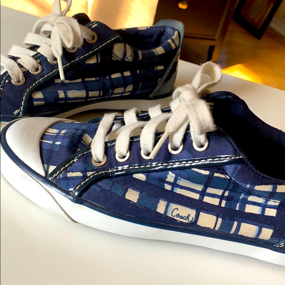 Coach Blue Plaid shoes